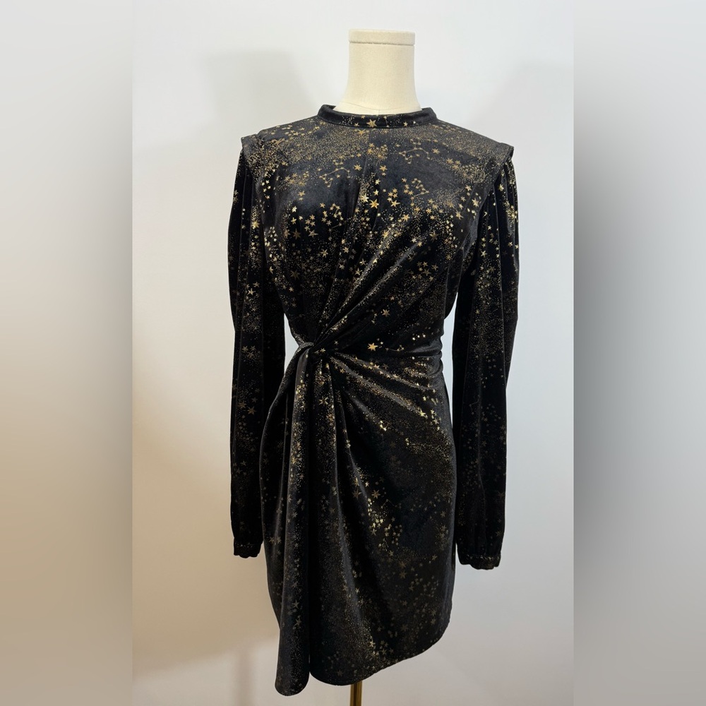 New!‎ All Saints Jemima Star Dress Black Velvet
Metallic Gold Printed Sz 10 $299 - Picture 11 of 14